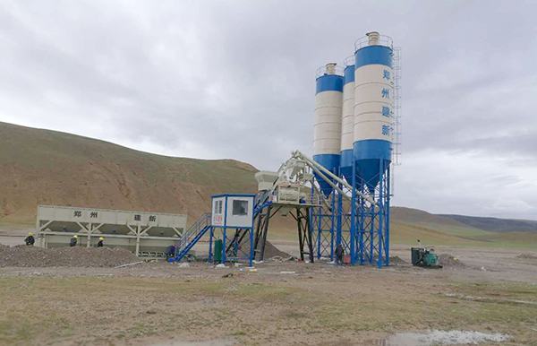 中欧电子平台（中国）有限公司官网75混凝土搅拌站在拉萨那曲案例现场
