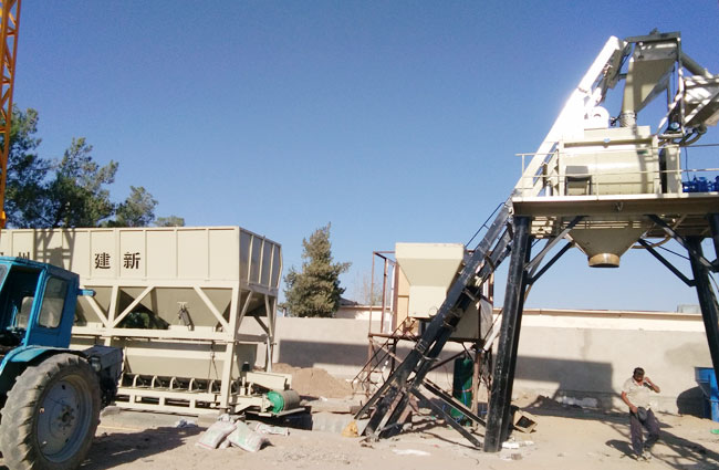 中欧电子平台（中国）有限公司官网75混凝土搅拌站在乌兹别克斯坦安装作业